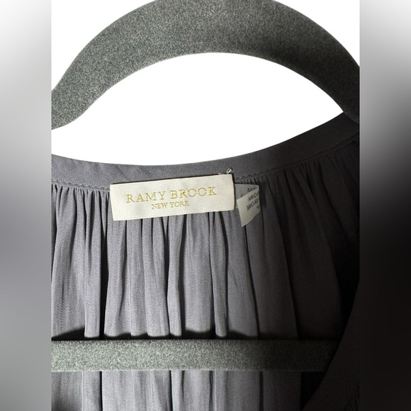 Ramy Brook New York Gray Boho Peasant Blouse Size Small - Picture 4 of 7